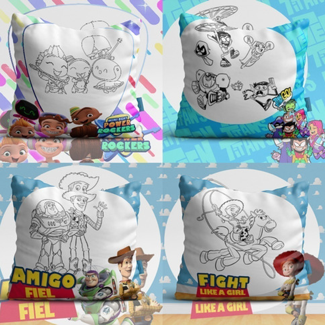 Plantillas Almohadones Tazas Colorear Dia Del Niño Infantil 5