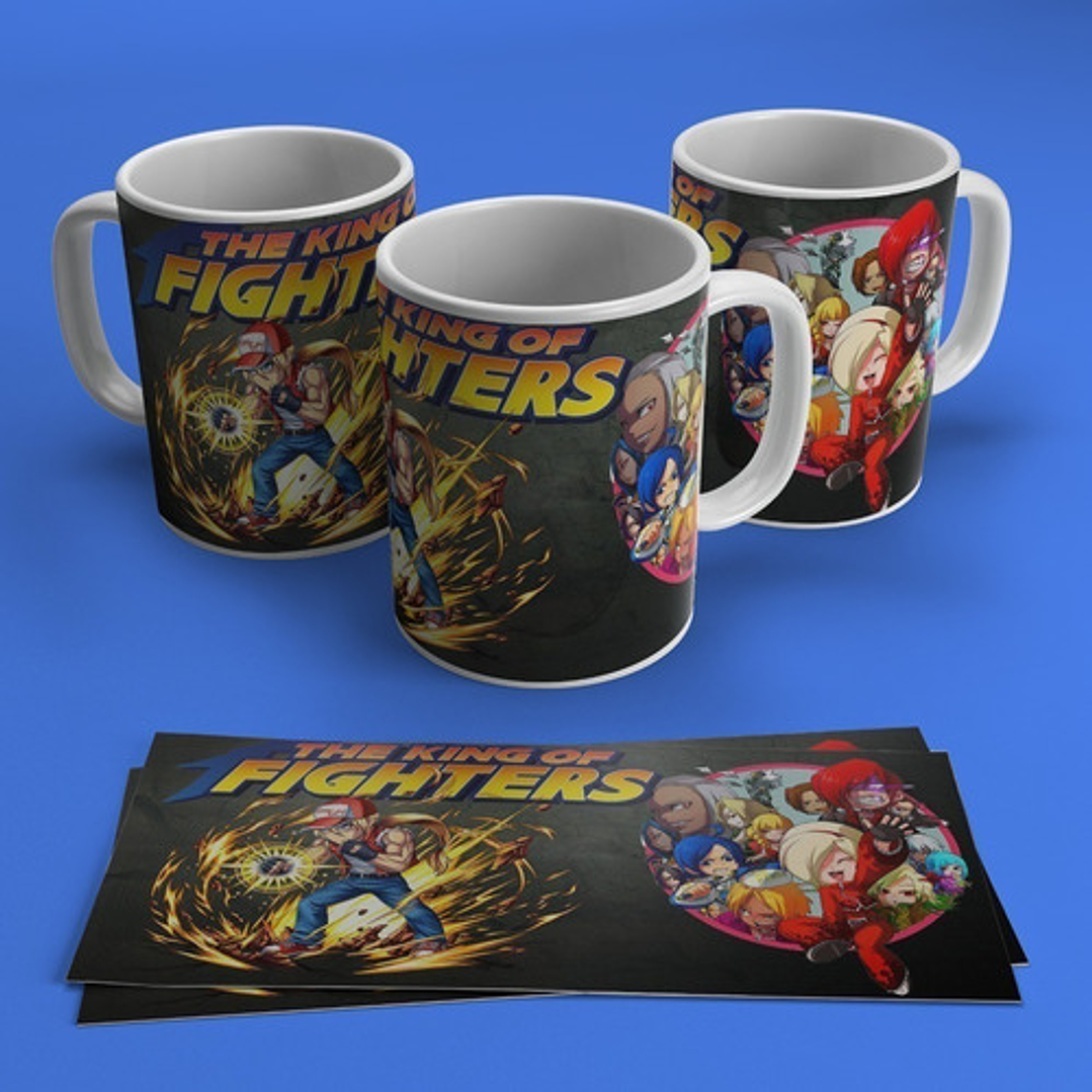 Kit Diseños Plantillas Tazas King Fighters Chibi Sublimación 2