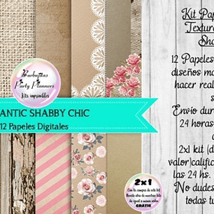 Papeles Digitales Texturas Románticas Shabby Chic Arpillera