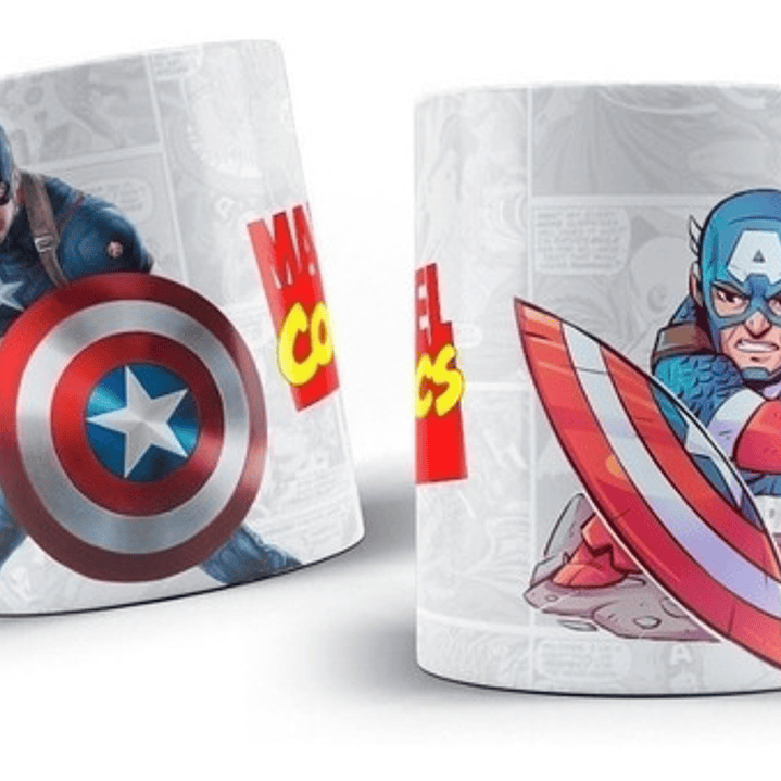 Kit Diseños Plantillas Tazas Marvel Comics Sublimación  2