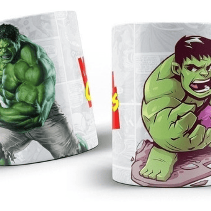 Kit Diseños Plantillas Tazas Marvel Comics Sublimación  8