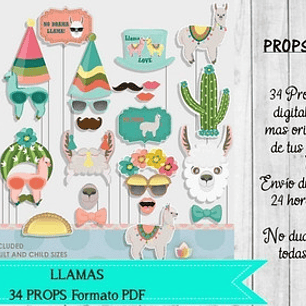 Llamas - 34 Props Photobooth Pdf