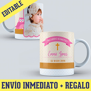 Diseños Plantillas Tazas Bautismo Comunión Sublimación M3