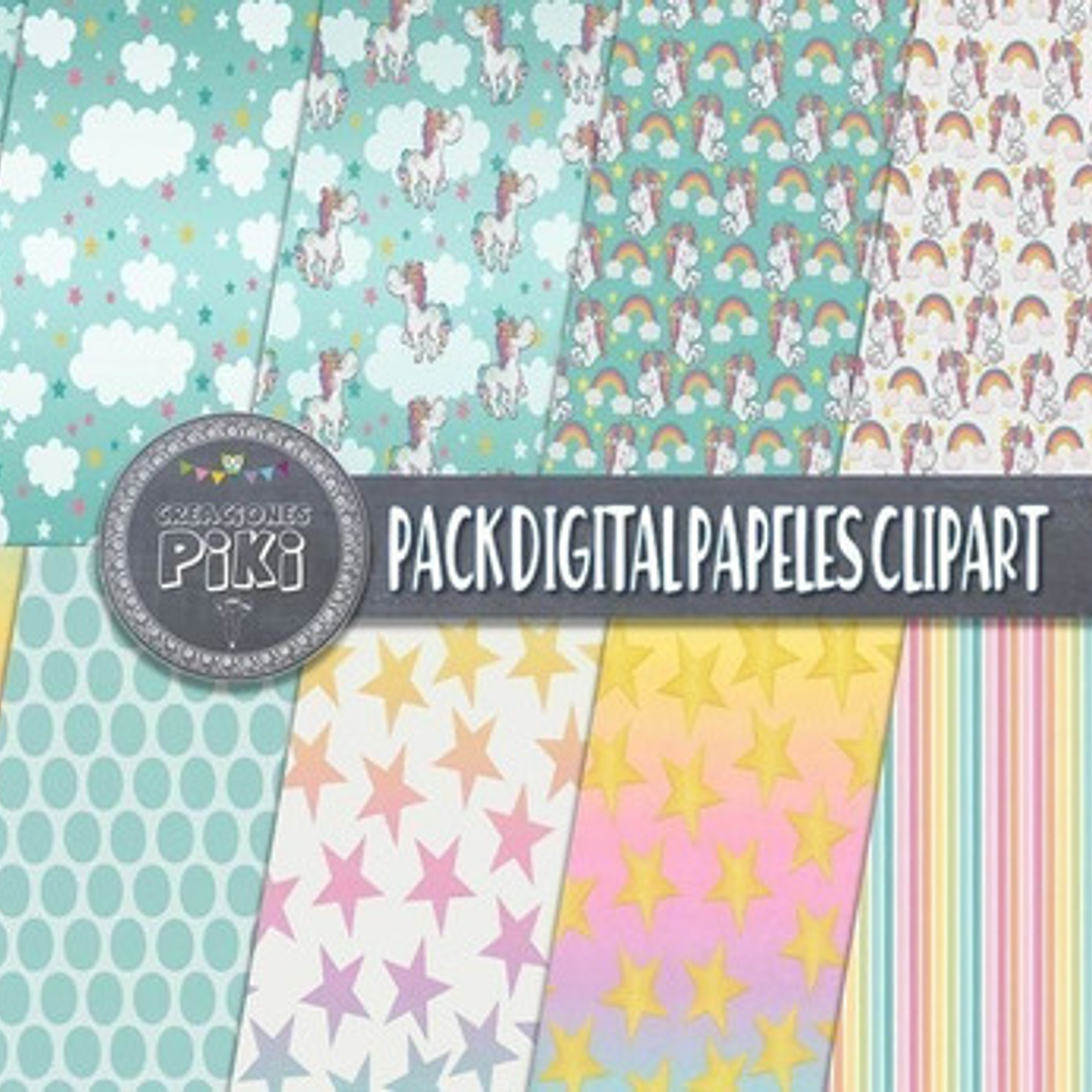 Pack Imágenes Clipart Dulce Unicornio Candy Unicorns Regalo 4