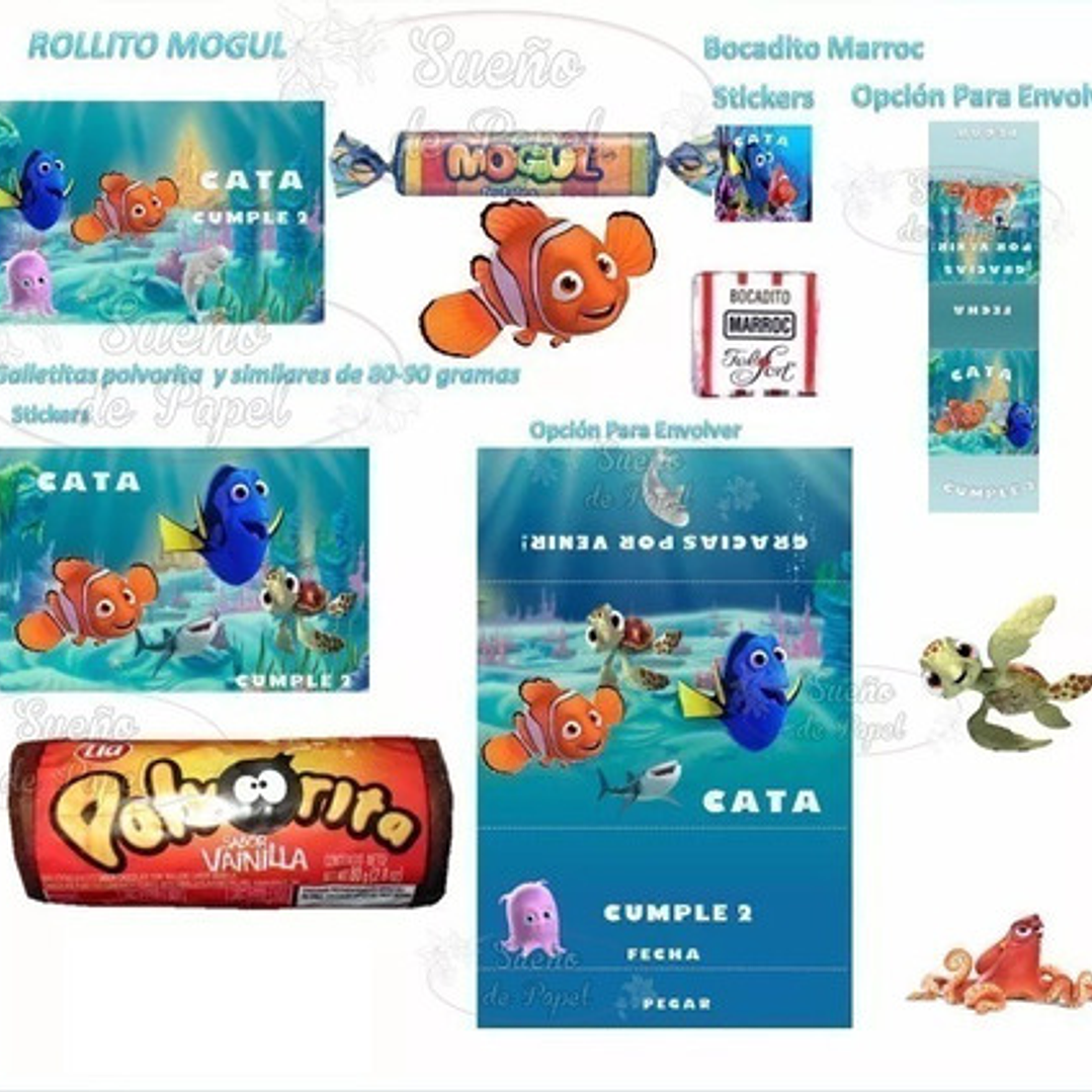 Kit Imprimible Buscando A Dory Nemo Editable + 2x1 4