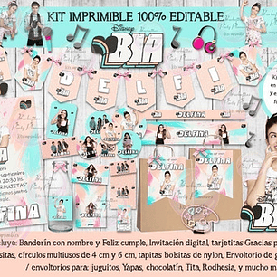 Kit Imprimible Candy Bar Bia Disney 100% Editable