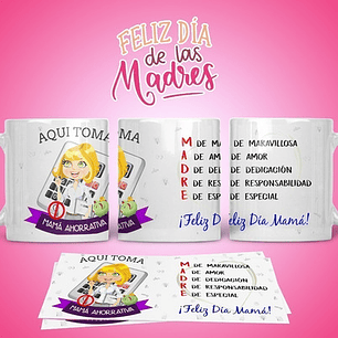 Diseños Plantillas Para Tazas Día De La Madre Sublimación M3