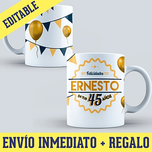 Kit Diseños Plantillas Tazas Feliz Cumpleaños Sublimación M2