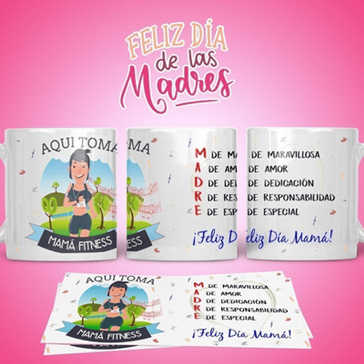 Diseños Plantillas Para Tazas Día De La Madre Sublimación M3 8