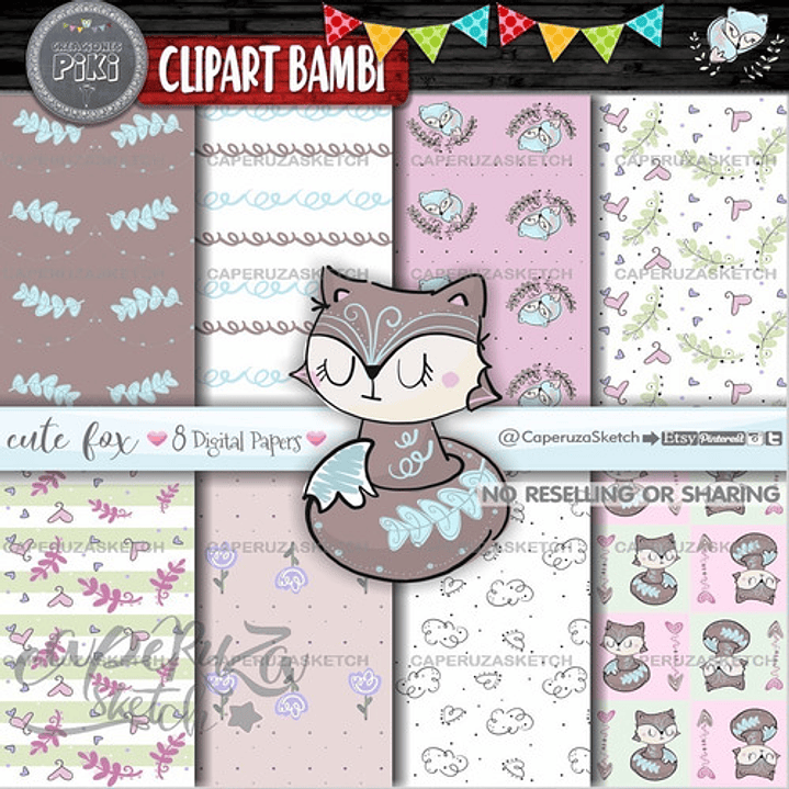 Pack Imágenes Hd Clipart Zorrito Zorro Bosque Caperuza 4