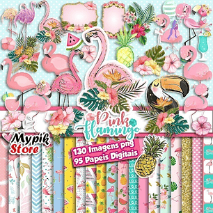 Papeles Y Cliparts Png Flamencos Flamingos Kit Imprimible