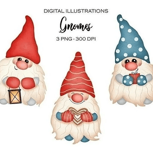 Cliparts Png Gnomos Bb9 Kit Imprimible