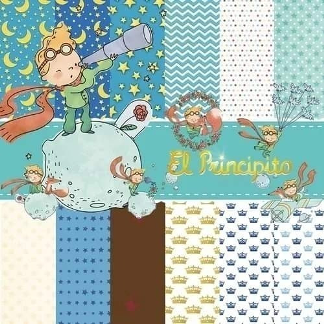 Kit El Principito Clipart Png Y Papeles Digitales 3