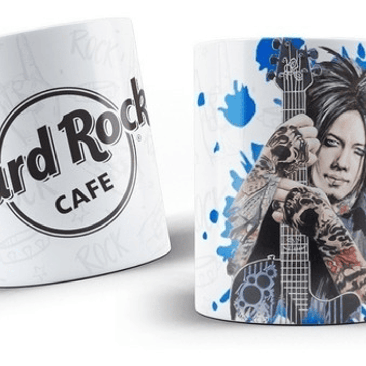 Kit Diseños Plantillas Tazas Hard Rock Sublimación Colección 2