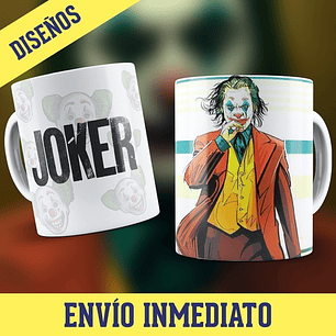 Kit Diseños Plantillas Tazas Joker Sublimación Colección  M1