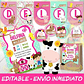 Kit Imprimible Animales De La Granja Nena Candy Bar Editable - Miniatura 2