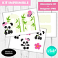 Kit Imprimible Letras 3d Editables Osita Panda +   - Miniatura 2