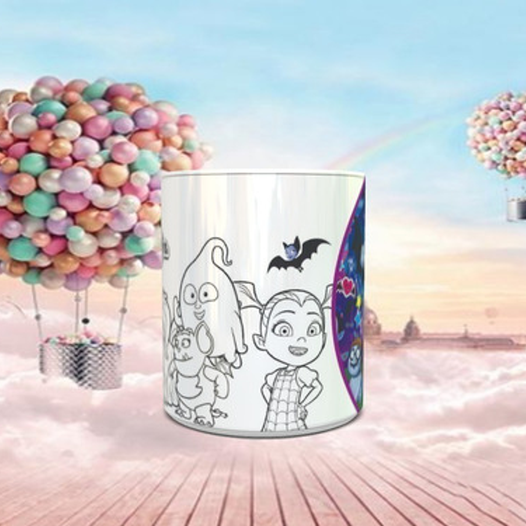 Pack Plantillas De Tazas Para Colorear Infantiles Sublimar 5