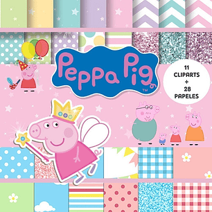 Kit Peppa Pig Cliparts Imágenes Png Y Papeles Digitales
