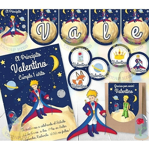 Kit Imprimible El Principito Clásico 100% Editable Candy Bar