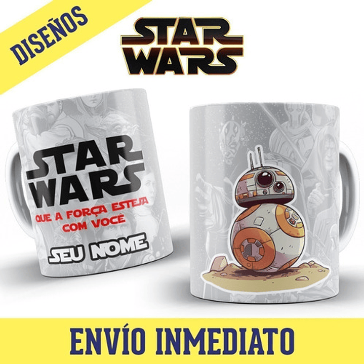 Kit Diseños Plantillas Tazas Star Wars Sublimación M3 2