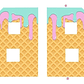 Kit Imprimible Letras 3d Editables Helados Ice Cream - Miniatura 3