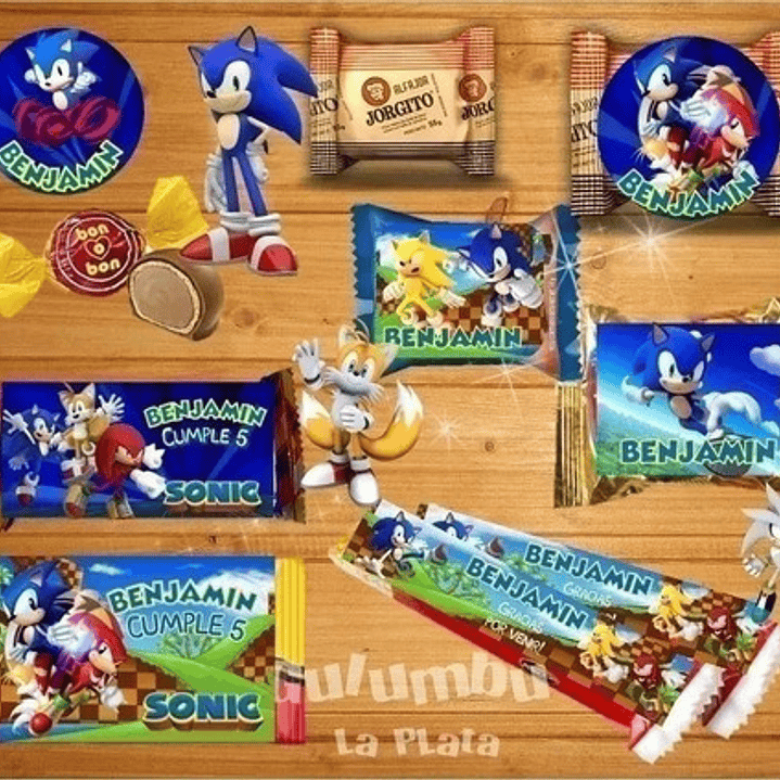 Kit Imprimible Sonic Cumpleaños Candy Bar Fiesta Cotillon.. 7