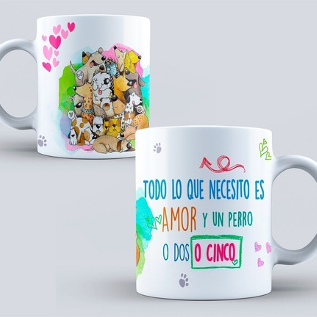 Kit Diseños Plantillas Tazas Mascotas Sublimación M2  2