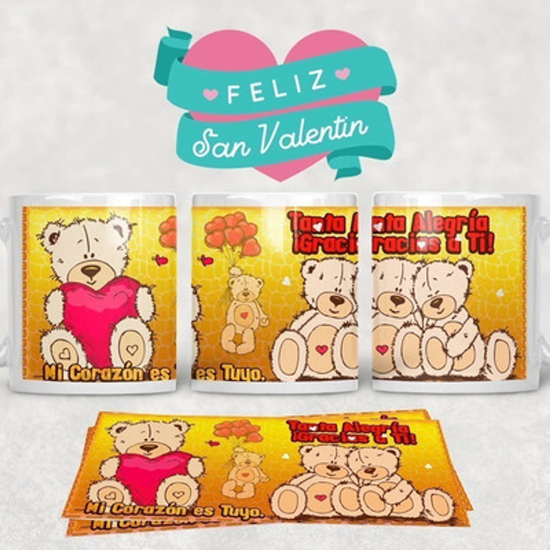 Diseños Plantillas Tazas San Valentin Amor Sublimación M2  9
