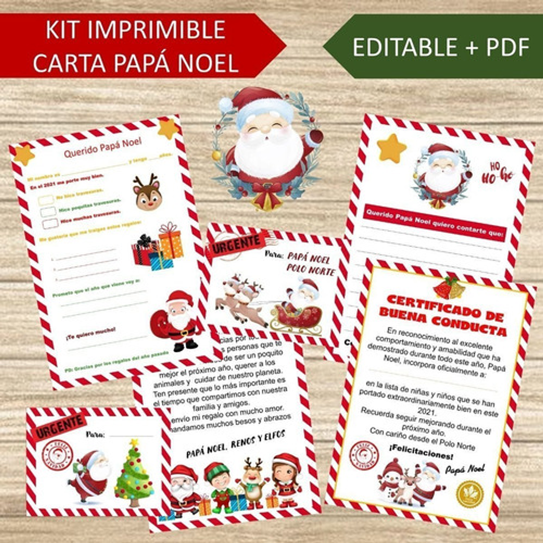 Kit Imprimible Navidad Carta A Papá Noel 2