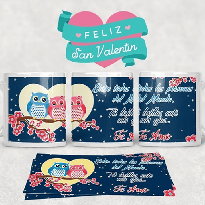 Diseños Plantillas Tazas San Valentin Amor Sublimación M2  10