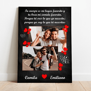 Kit Imprimible X5 Láminas San Valentín Enamorados Con Fotos