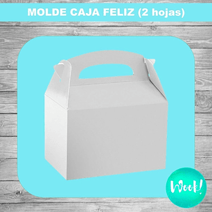 Kit Imprimible Molde Patrón Cajita Feliz Grande Editable 