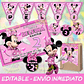 Kit Imprimible Minnie Rosa Con Candy Bar 100% Editable - Miniatura 2