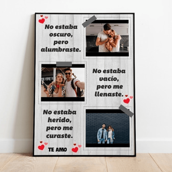 Kit Imprimible X5 Láminas San Valentín Enamorados Con Fotos 6