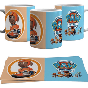 Kit Diseños Plantillas Tazas Paw Patrol Sublimación M1