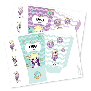 Caja Pochoclera Imprimible Lyna Tukit