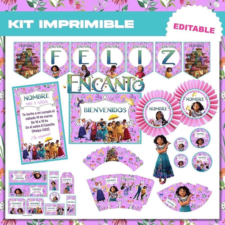 Kit Imprimible Encanto Disney Deco Y Candy 100% Editable!!! 2