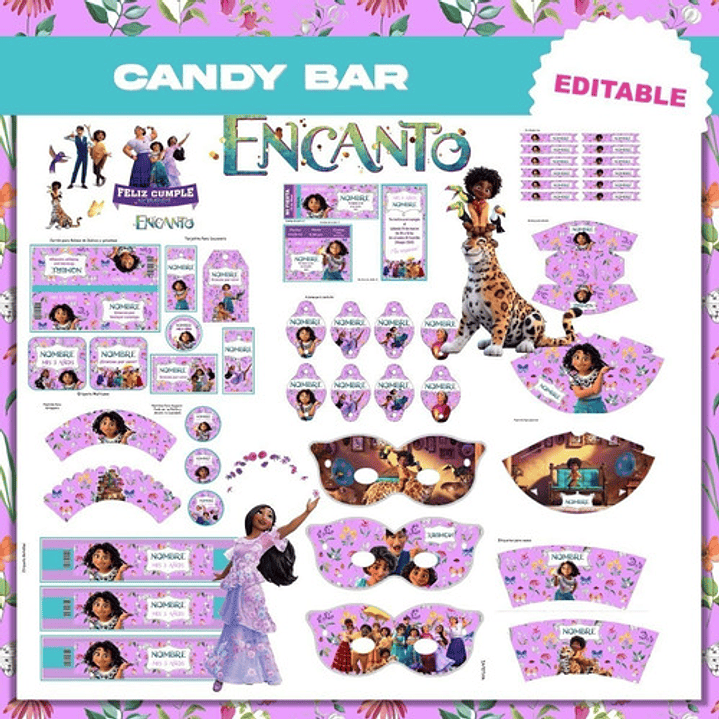 Kit Imprimible Encanto Disney Deco Y Candy 100% Editable!!! 4
