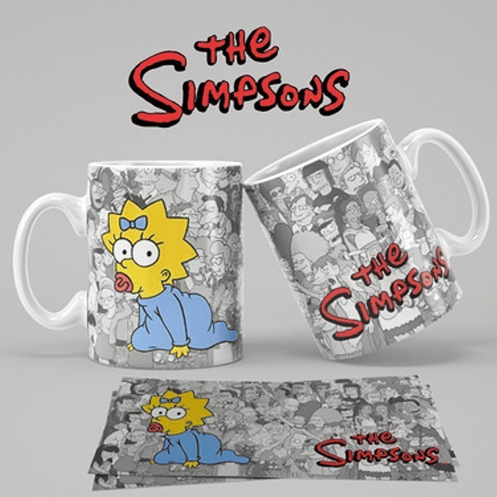 Kit Diseños Plantillas Tazas Los Simpsons Sublimación M3 6