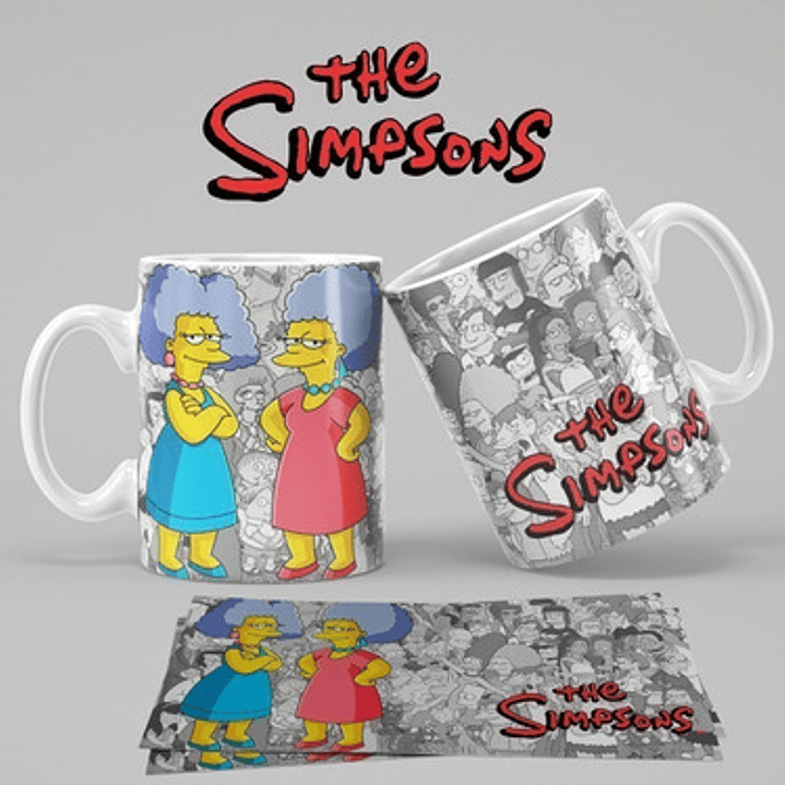 Kit Diseños Plantillas Tazas Los Simpsons Sublimación M3 8