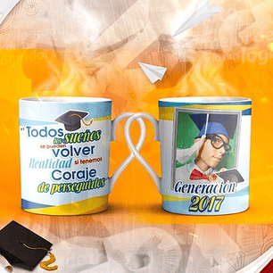 Diseños Plantillas Tazas Graduación Sublimación Editable M1