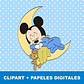 Kit Mickey Bebé Clipart Png Y Papeles Digitales - Miniatura 2