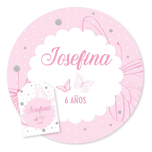 Kit Imprimible Mariposa Mariposas Fuxias Candy Bar