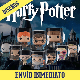 Kit Diseños Plantillas Tazas Harry Potter Funko Sublimación 