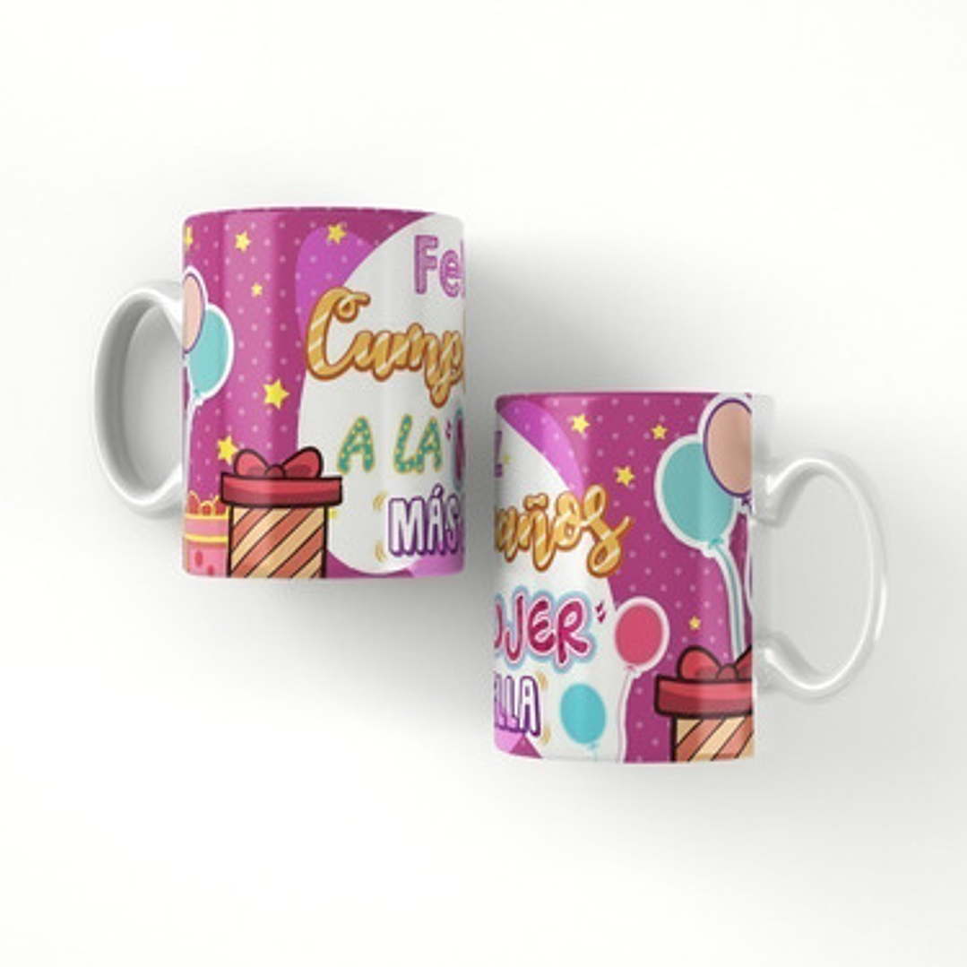 Kit Diseños Plantillas Tazas Feliz Cumpleaños Sublimación M3 4
