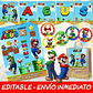 Kit Imprimible Super Mario Bros 100% Editable Candy Bar - Miniatura 2