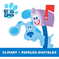 Kit Digital Las Pistas De Blue Clipart Png + Papel Digital - Miniatura 2