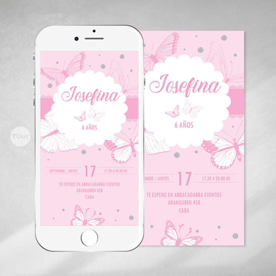 Kit Imprimible Mariposa Mariposas Fuxias Candy Bar 10