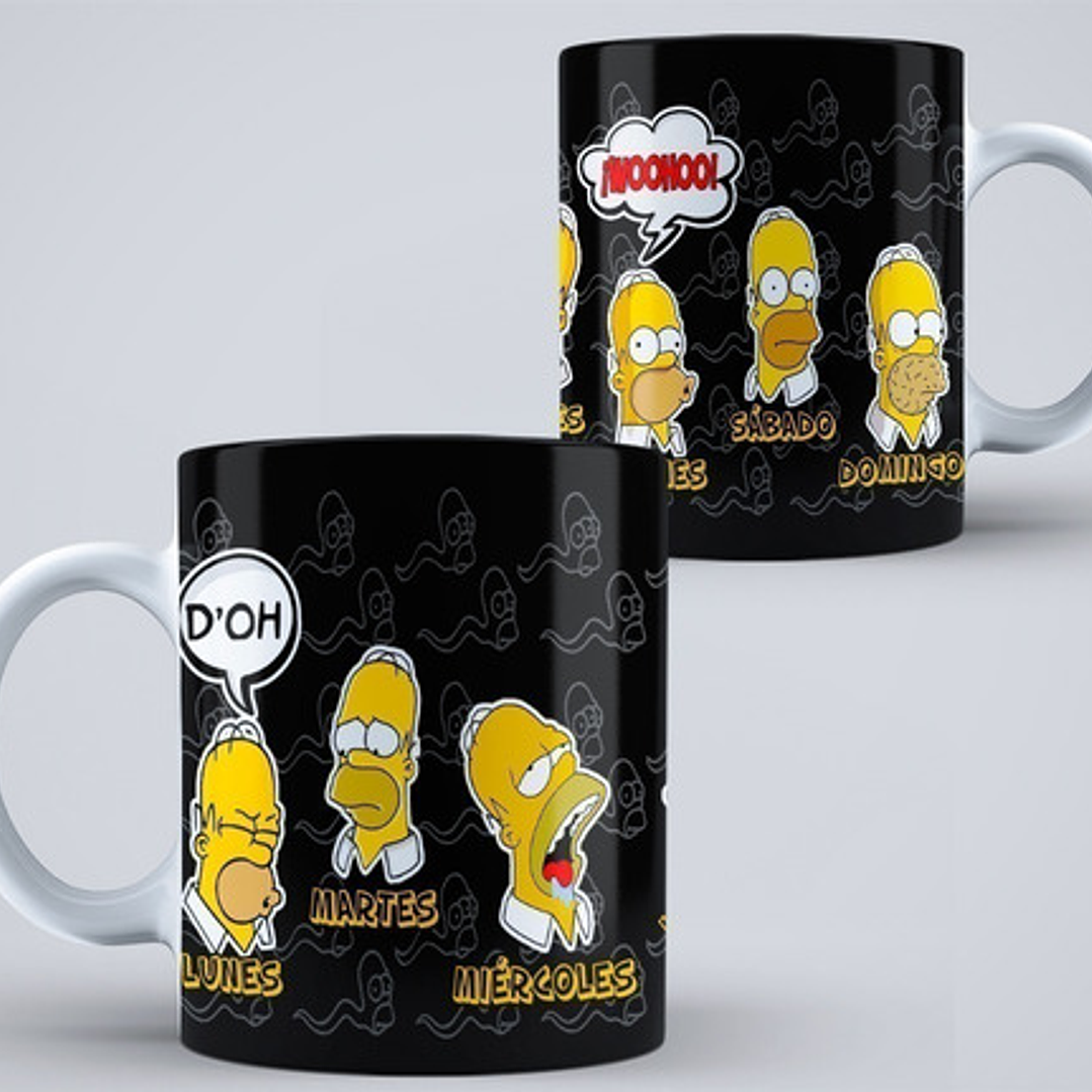 Kit Diseños Plantillas Tazas Los Simpsons Sublimación M4 7